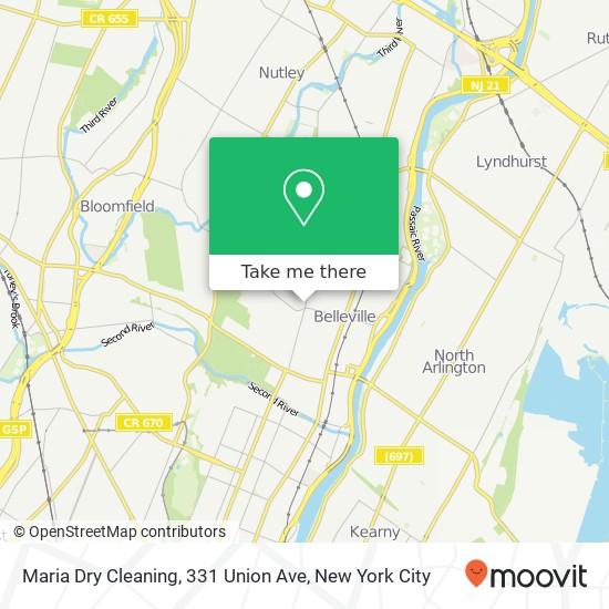 Mapa de Maria Dry Cleaning, 331 Union Ave