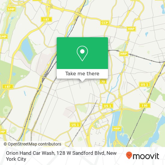 Mapa de Orion Hand Car Wash, 128 W Sandford Blvd