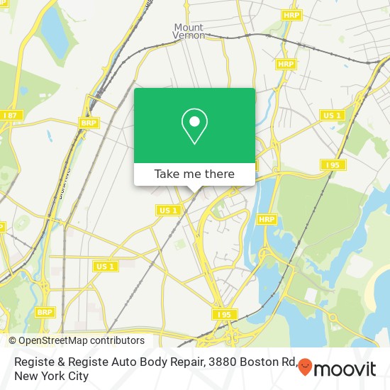 Mapa de Registe & Registe Auto Body Repair, 3880 Boston Rd