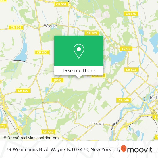 79 Weinmanns Blvd, Wayne, NJ 07470 map