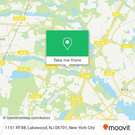1151 RT-88, Lakewood, NJ 08701 map