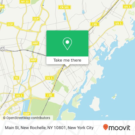 Mapa de Main St, New Rochelle, NY 10801