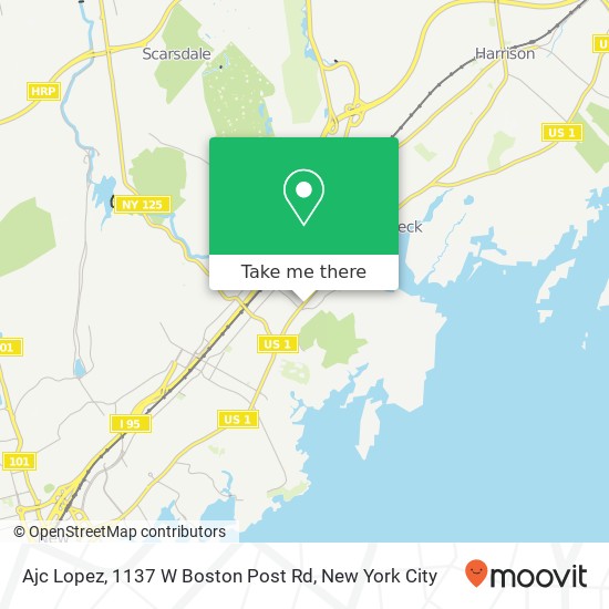 Mapa de Ajc Lopez, 1137 W Boston Post Rd