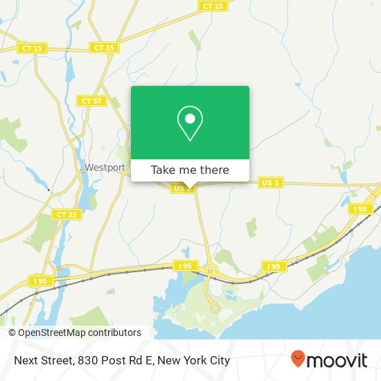 Next Street, 830 Post Rd E map