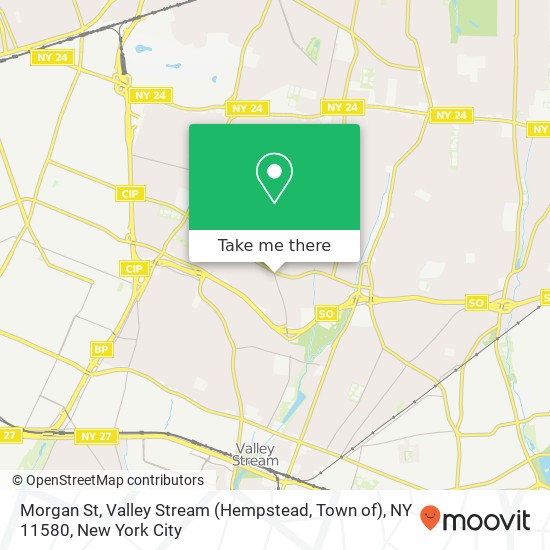 Mapa de Morgan St, Valley Stream (Hempstead, Town of), NY 11580