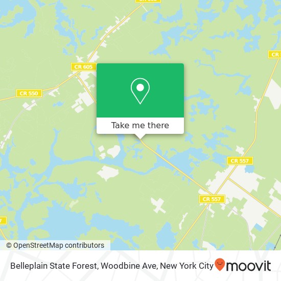 Mapa de Belleplain State Forest, Woodbine Ave