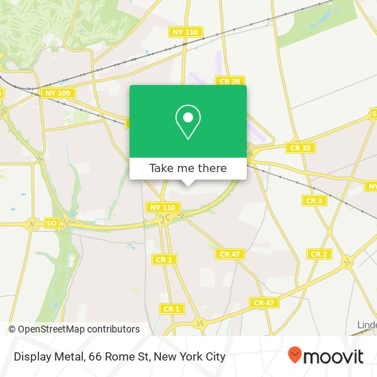 Mapa de Display Metal, 66 Rome St