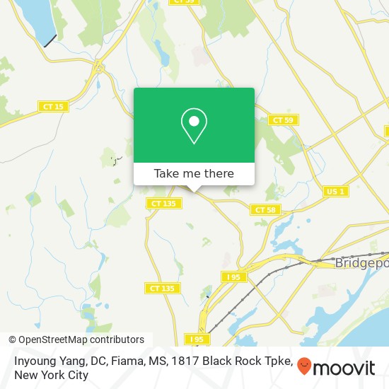 Inyoung Yang, DC, Fiama, MS, 1817 Black Rock Tpke map