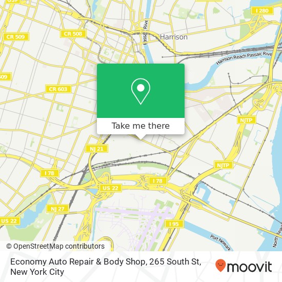 Economy Auto Repair & Body Shop, 265 South St map