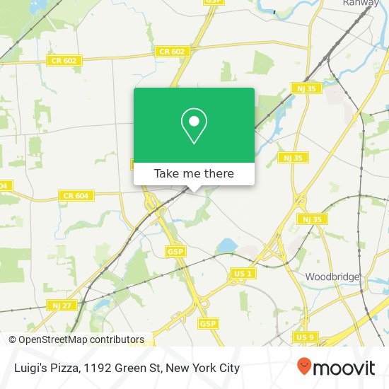 Mapa de Luigi's Pizza, 1192 Green St