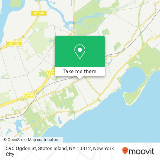 Mapa de 595 Ogden St, Staten Island, NY 10312