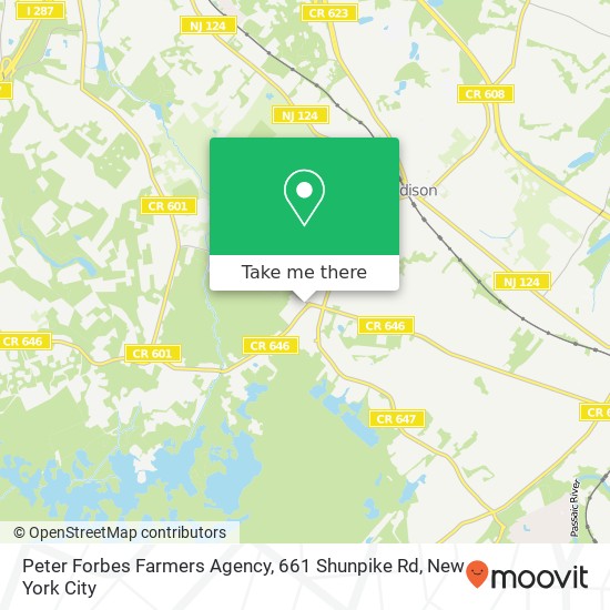 Mapa de Peter Forbes Farmers Agency, 661 Shunpike Rd