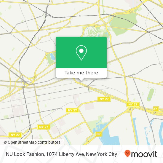 Mapa de NU Look Fashion, 1074 Liberty Ave