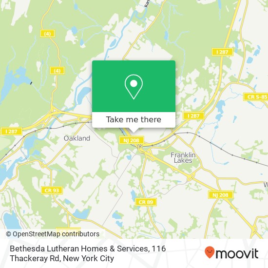 Mapa de Bethesda Lutheran Homes & Services, 116 Thackeray Rd