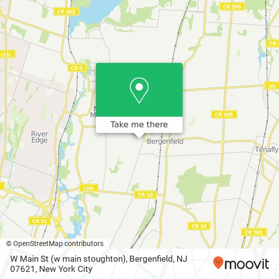 Mapa de W Main St (w main stoughton), Bergenfield, NJ 07621