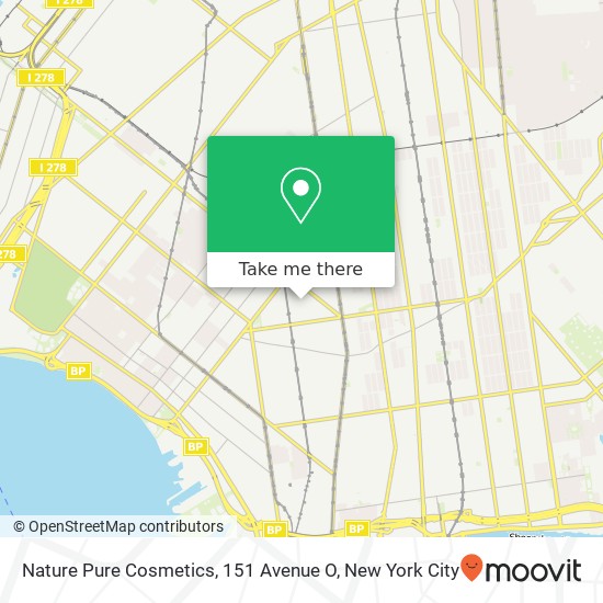Mapa de Nature Pure Cosmetics, 151 Avenue O