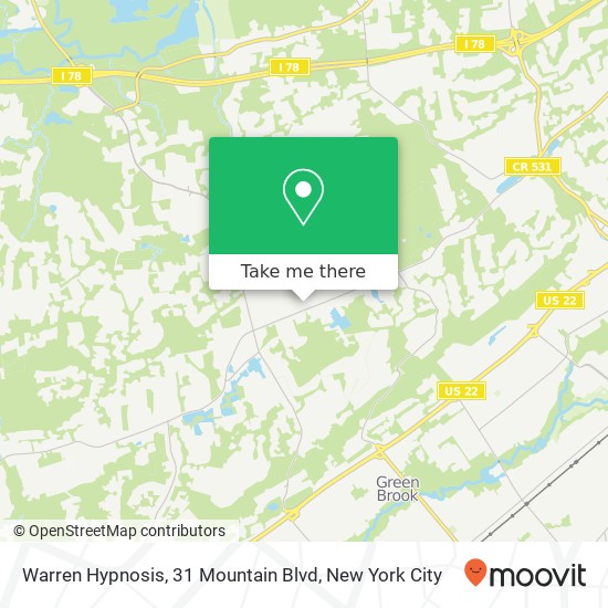Warren Hypnosis, 31 Mountain Blvd map