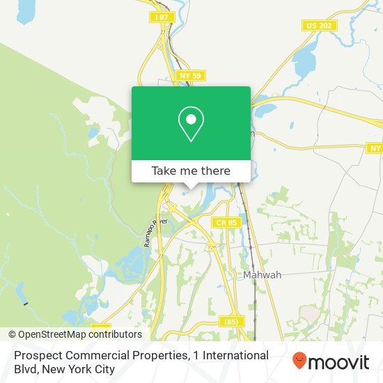 Prospect Commercial Properties, 1 International Blvd map