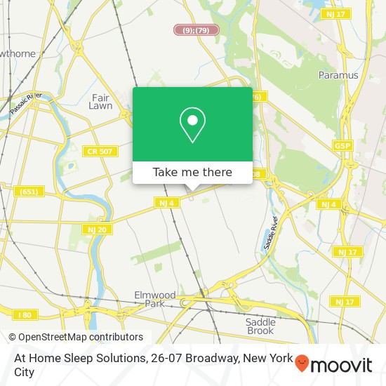 Mapa de At Home Sleep Solutions, 26-07 Broadway