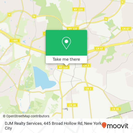 Mapa de DJM Realty Services, 445 Broad Hollow Rd
