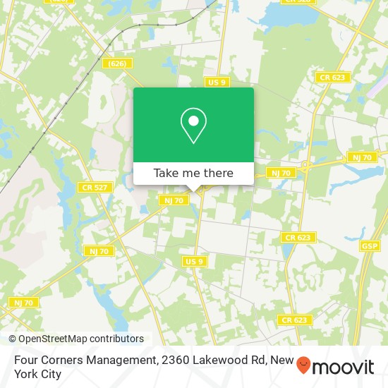 Four Corners Management, 2360 Lakewood Rd map