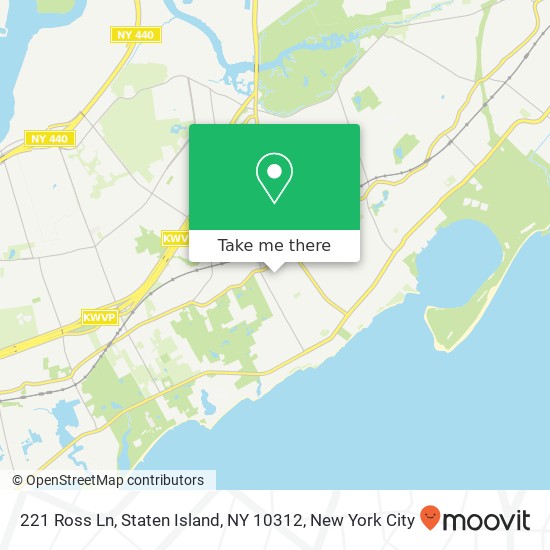 Mapa de 221 Ross Ln, Staten Island, NY 10312