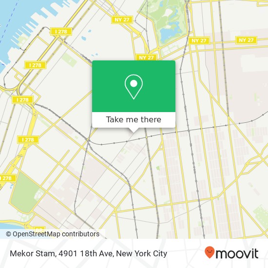 Mapa de Mekor Stam, 4901 18th Ave