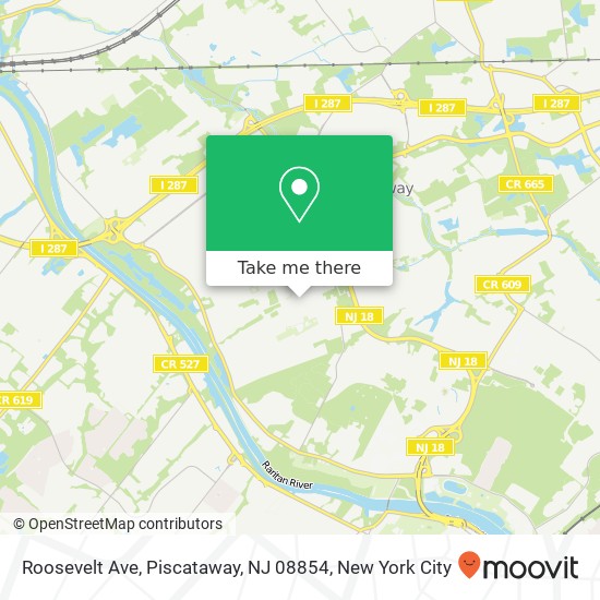 Mapa de Roosevelt Ave, Piscataway, NJ 08854