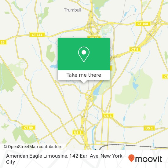 Mapa de American Eagle Limousine, 142 Earl Ave