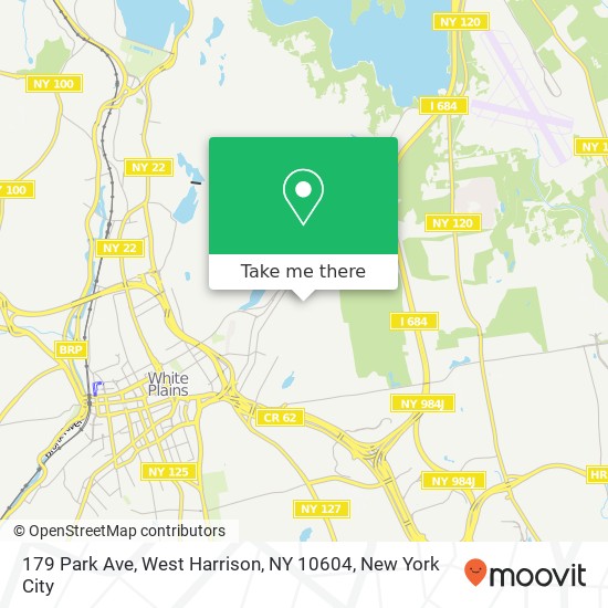 Mapa de 179 Park Ave, West Harrison, NY 10604