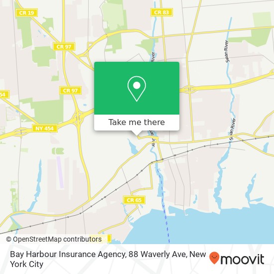 Bay Harbour Insurance Agency, 88 Waverly Ave map