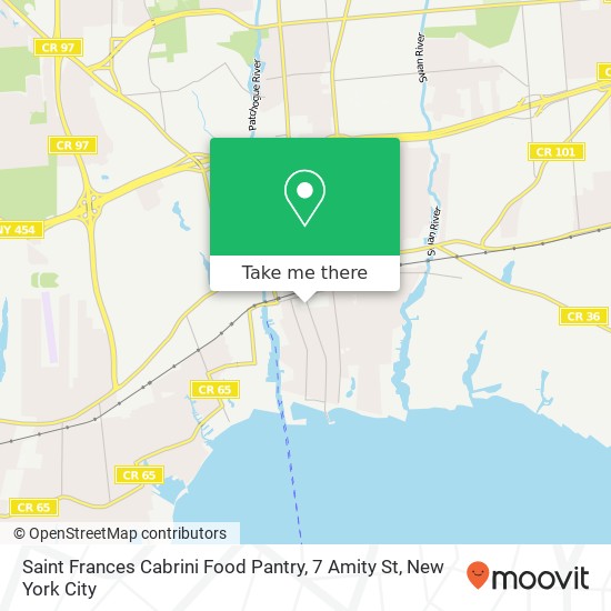 Mapa de Saint Frances Cabrini Food Pantry, 7 Amity St