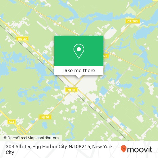 Mapa de 303 5th Ter, Egg Harbor City, NJ 08215