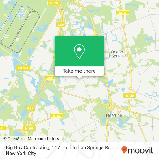 Big Boy Contracting, 117 Cold Indian Springs Rd map