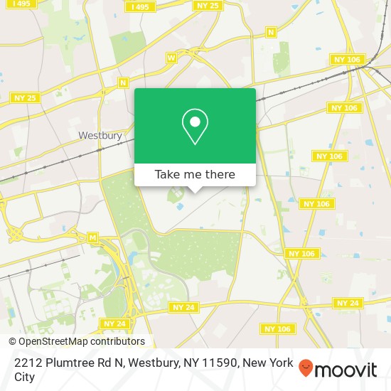 Mapa de 2212 Plumtree Rd N, Westbury, NY 11590
