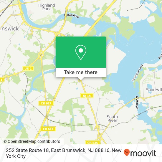 252 State Route 18, East Brunswick, NJ 08816 map