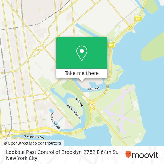 Mapa de Lookout Pest Control of Brooklyn, 2752 E 64th St