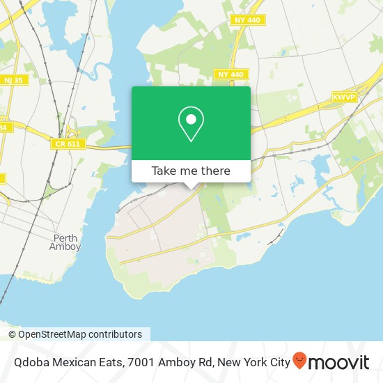 Qdoba Mexican Eats, 7001 Amboy Rd map