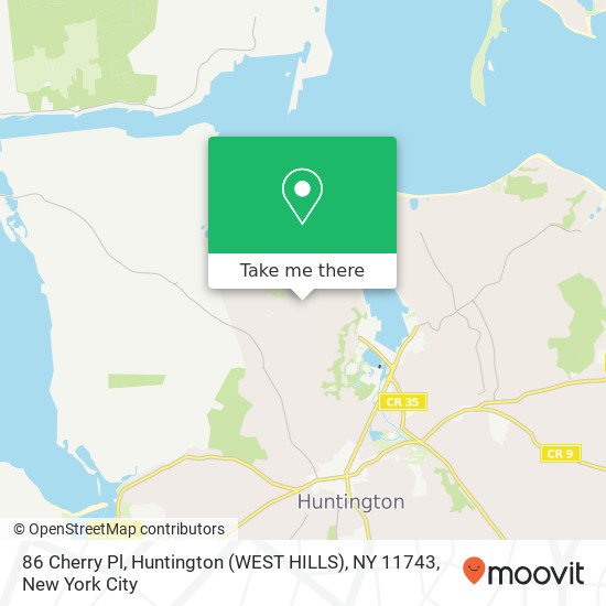 Mapa de 86 Cherry Pl, Huntington (WEST HILLS), NY 11743