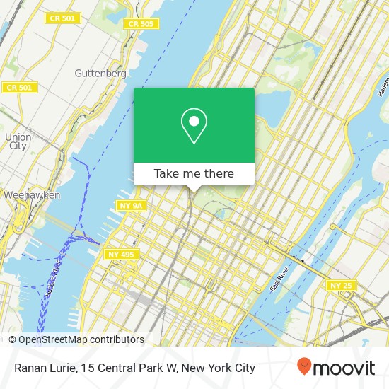 Ranan Lurie, 15 Central Park W map