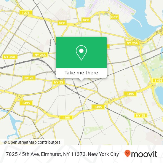 Mapa de 7825 45th Ave, Elmhurst, NY 11373
