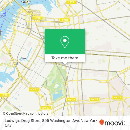 Ludwig's Drug Store, 805 Washington Ave map