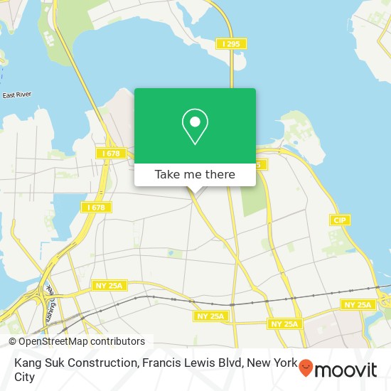 Mapa de Kang Suk Construction, Francis Lewis Blvd