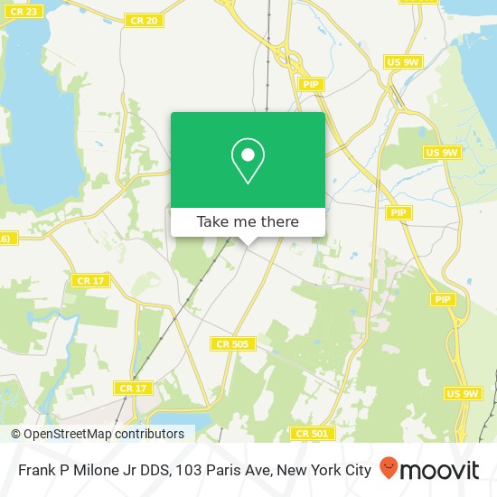 Mapa de Frank P Milone Jr DDS, 103 Paris Ave