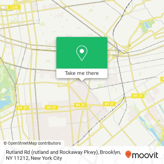 Rutland Rd (rutland and Rockaway Pkwy), Brooklyn, NY 11212 map