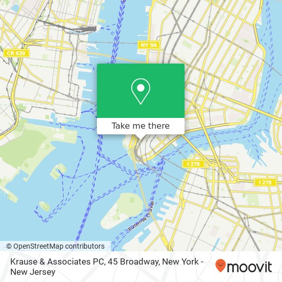 Mapa de Krause & Associates PC, 45 Broadway