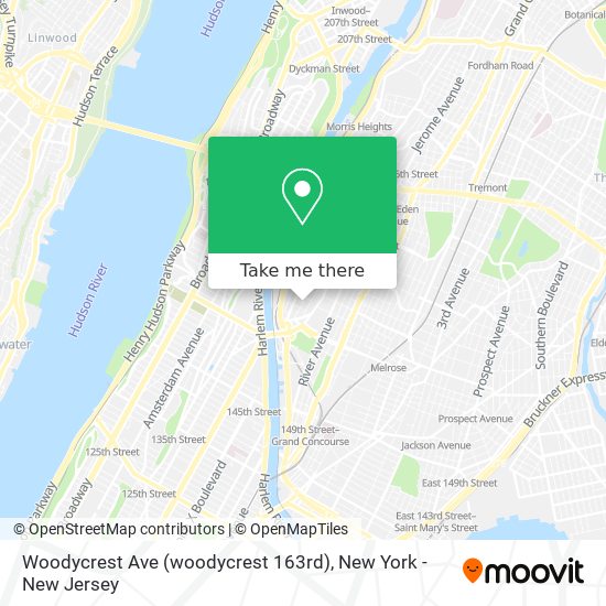 Mapa de Woodycrest Ave (woodycrest 163rd)