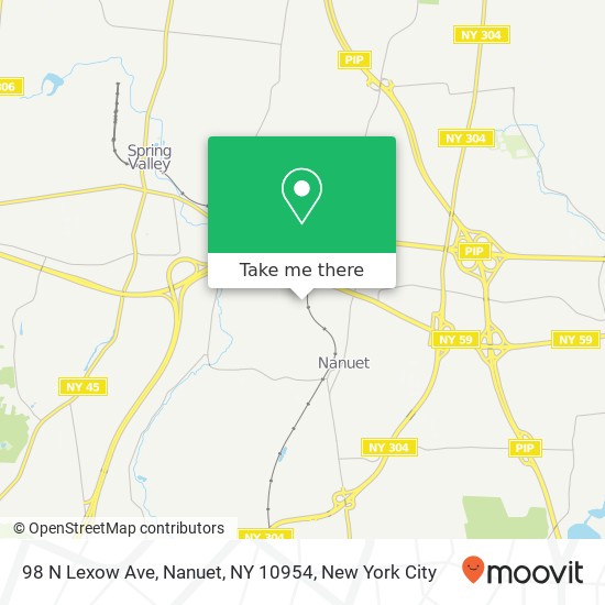 Mapa de 98 N Lexow Ave, Nanuet, NY 10954