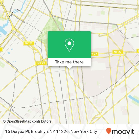 Mapa de 16 Duryea Pl, Brooklyn, NY 11226