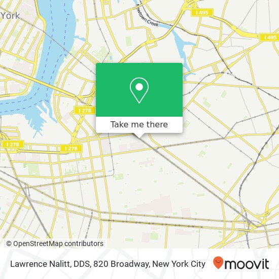 Mapa de Lawrence Nalitt, DDS, 820 Broadway